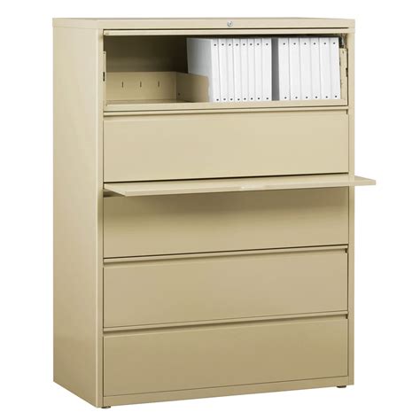 42 w 5-drawer steel lateral file cabinet|4 layer lateral filing cabinet.